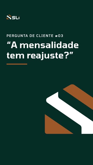 Capa do vídeo 17: A mensalidade tem reajuste?